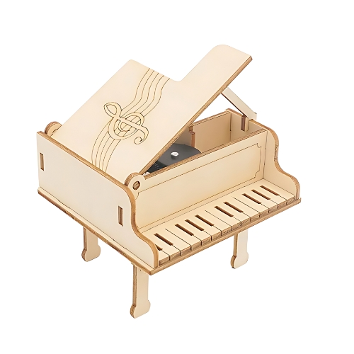 DIY Piano STEM Kit Wooden Music Box DIY Puzzle Pack STEM Toy Science Education Set Robotic Project School Project